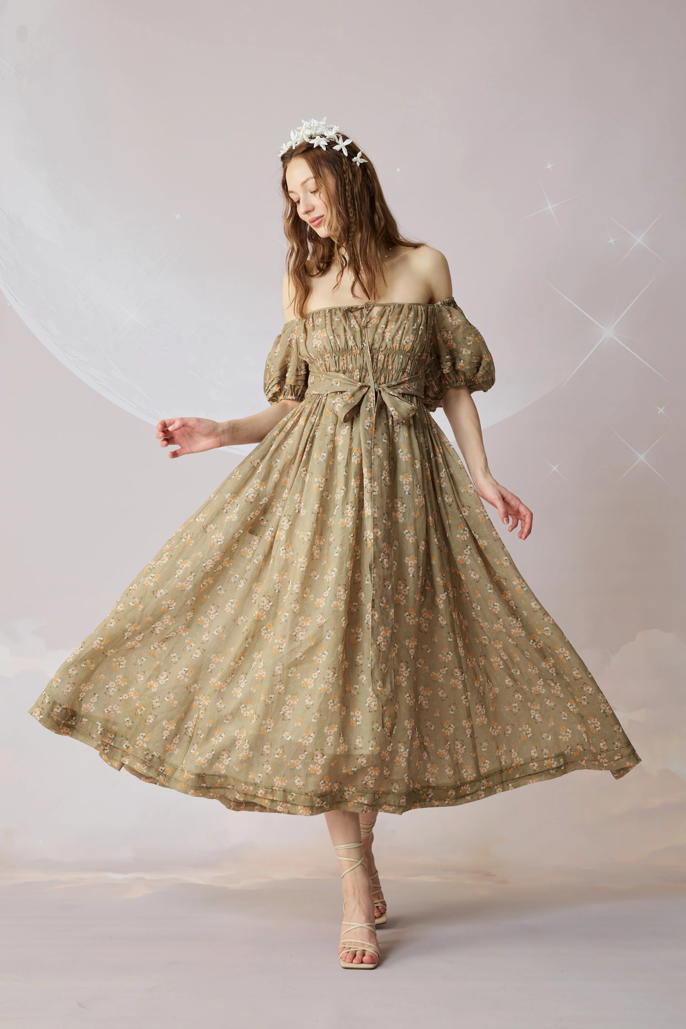 BERGAMOTE 20 |Floral Linen Dress - Image 38