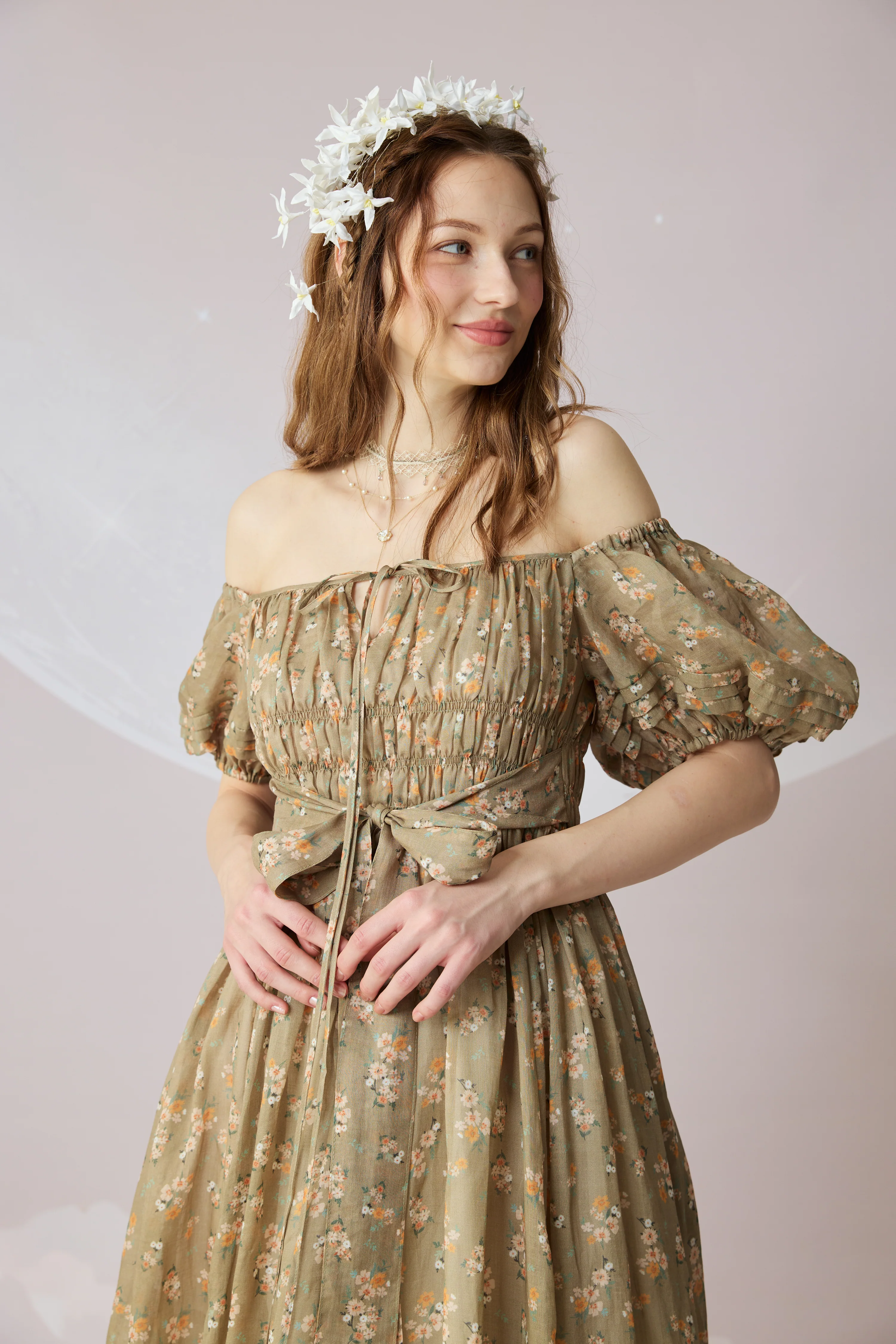 BERGAMOTE 20 |Floral Linen Dress - Image 39