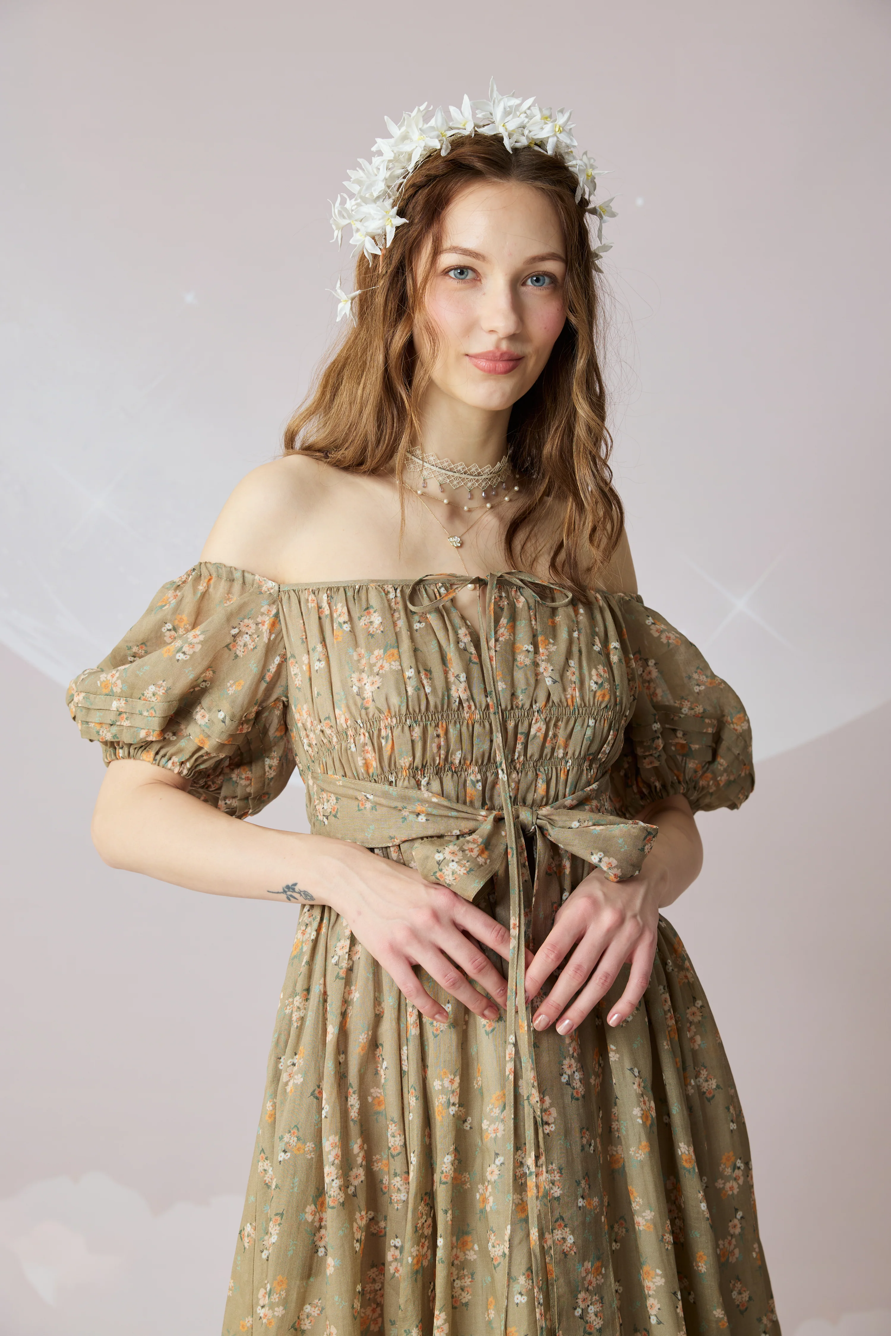 BERGAMOTE 20 |Floral Linen Dress - Image 40