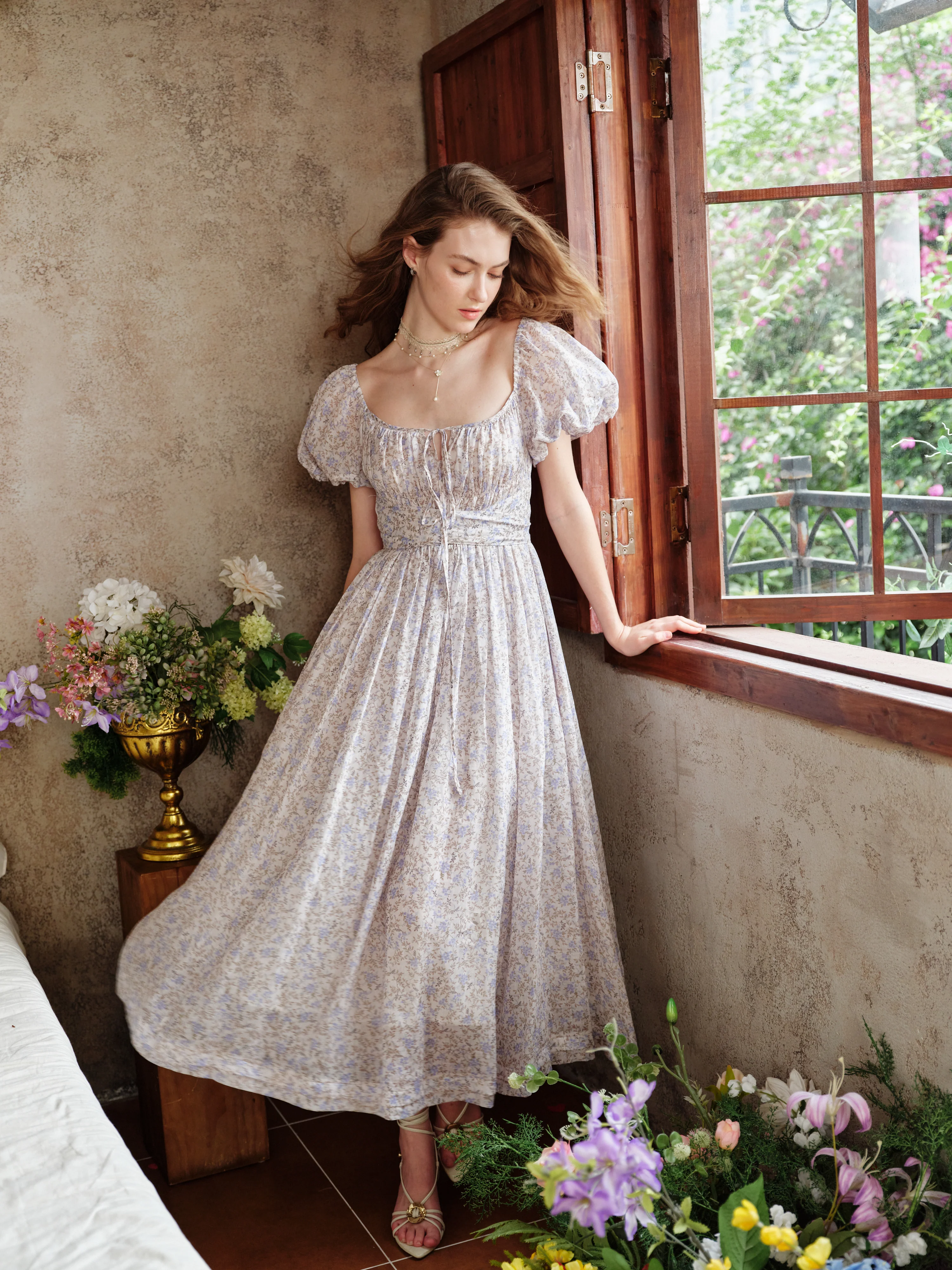 BERGAMOTE 20 |Floral Linen Dress - Image 42