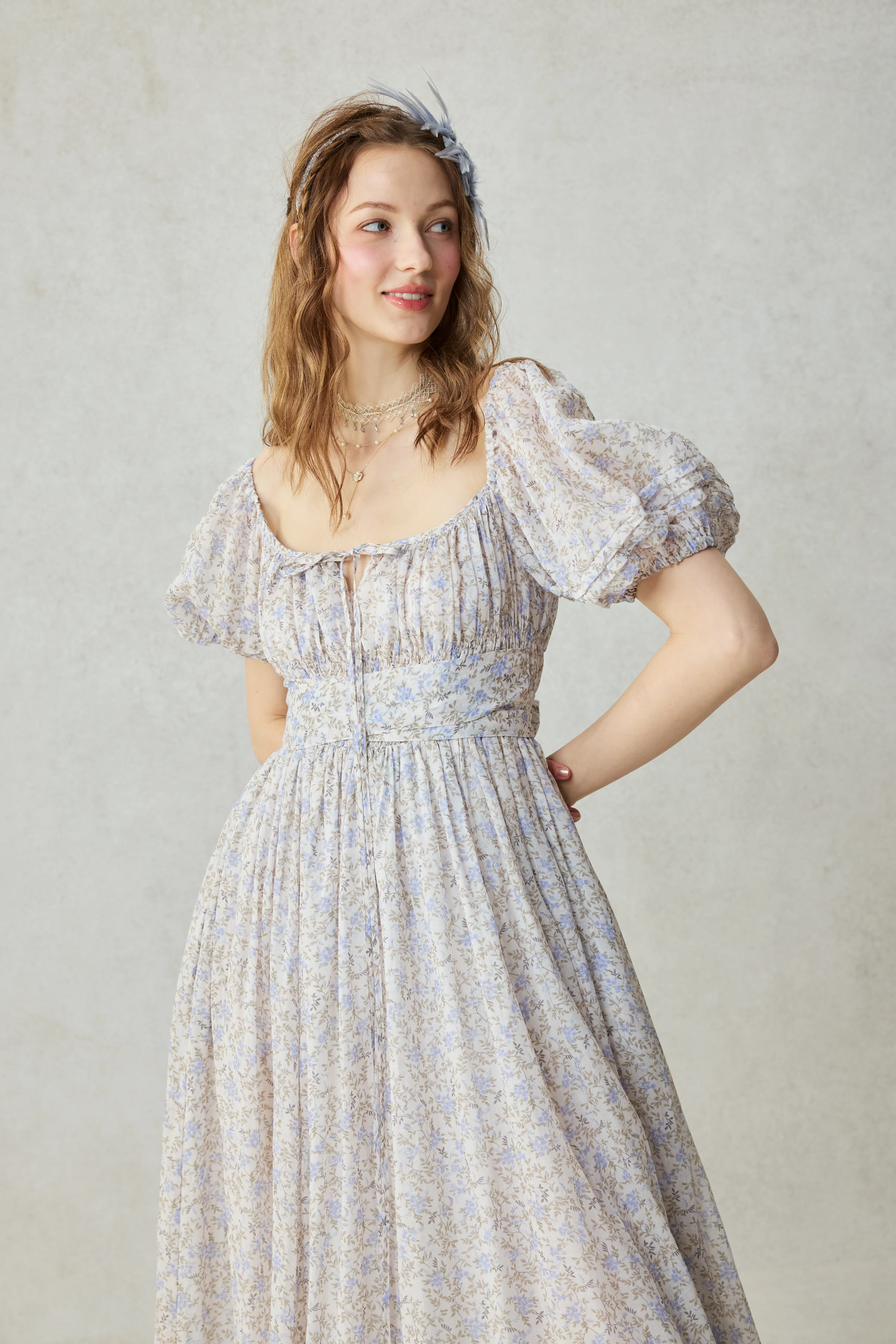 BERGAMOTE 20 |Floral Linen Dress - Image 46