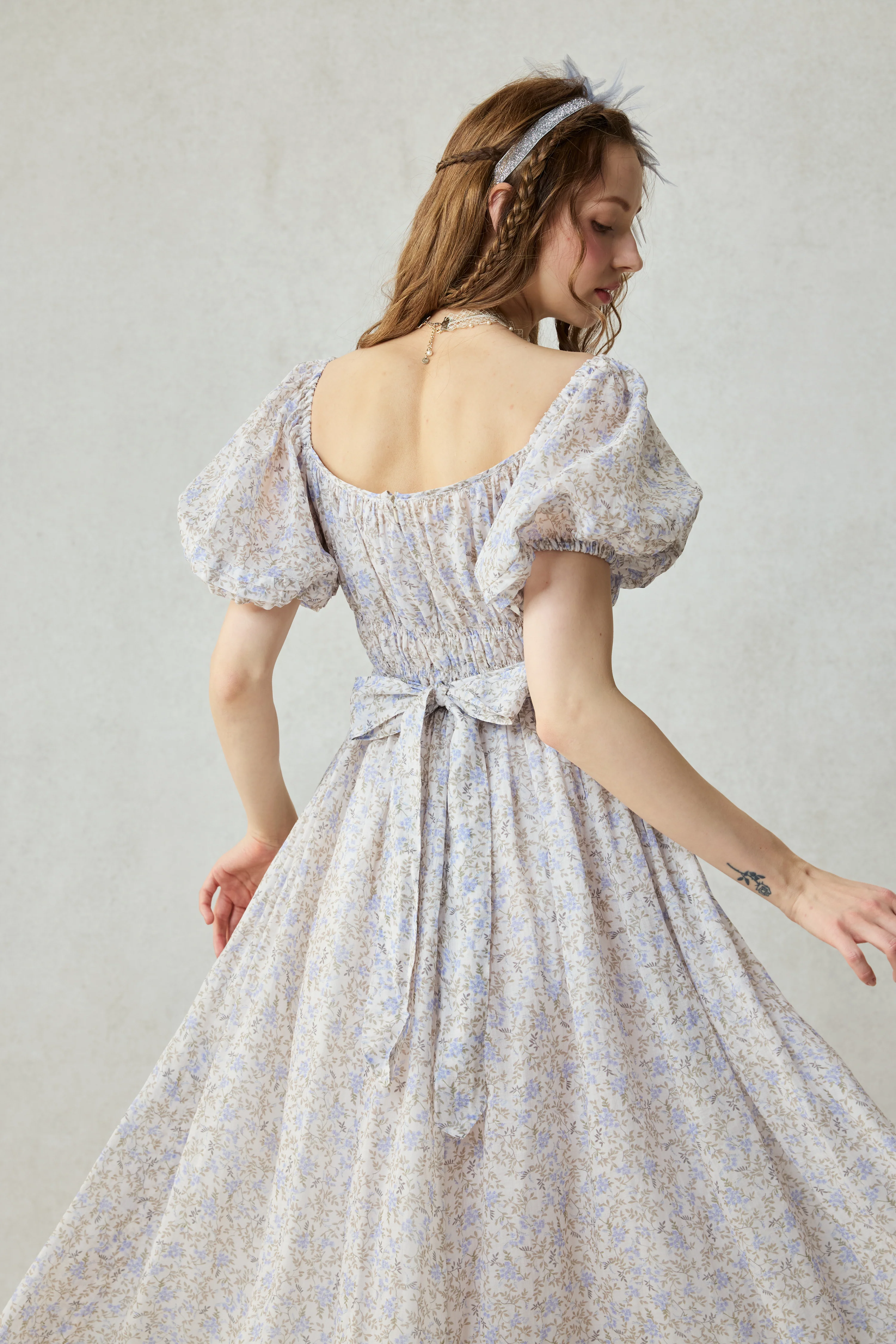 BERGAMOTE 20 |Floral Linen Dress - Image 47