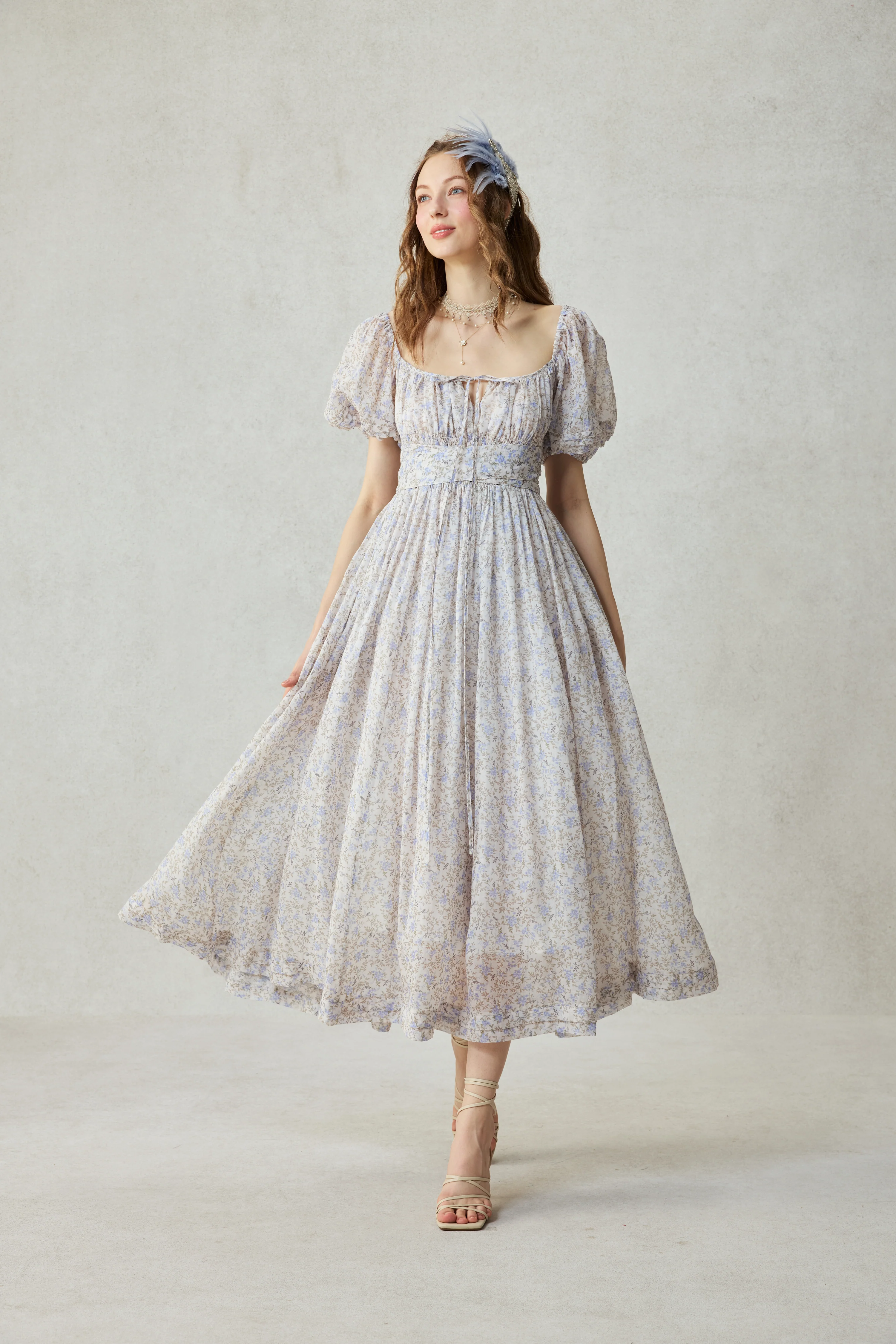 BERGAMOTE 20 |Floral Linen Dress - Image 49