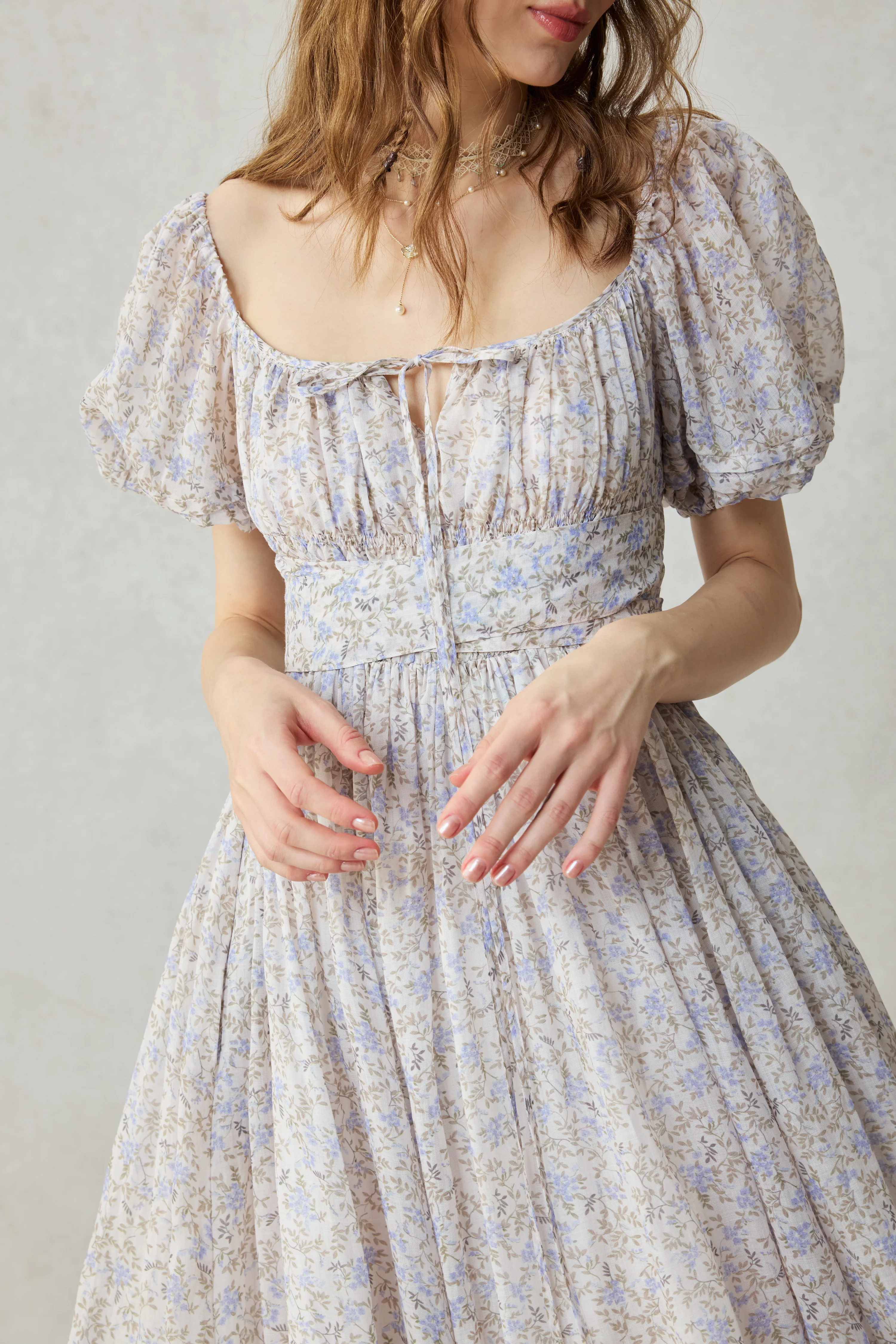 BERGAMOTE 20 |Floral Linen Dress - Image 48