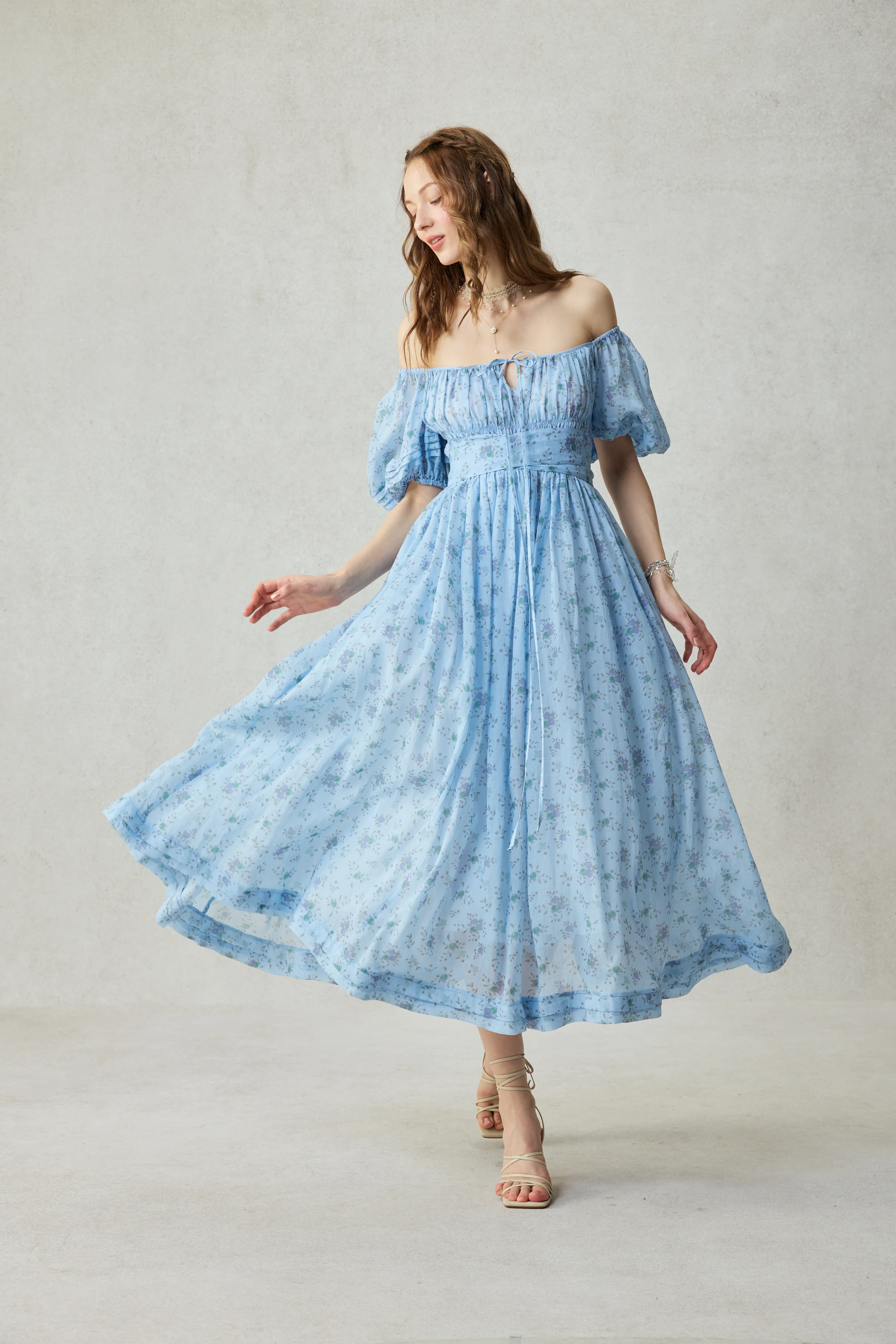BERGAMOTE 20 |Floral Linen Dress - Image 50