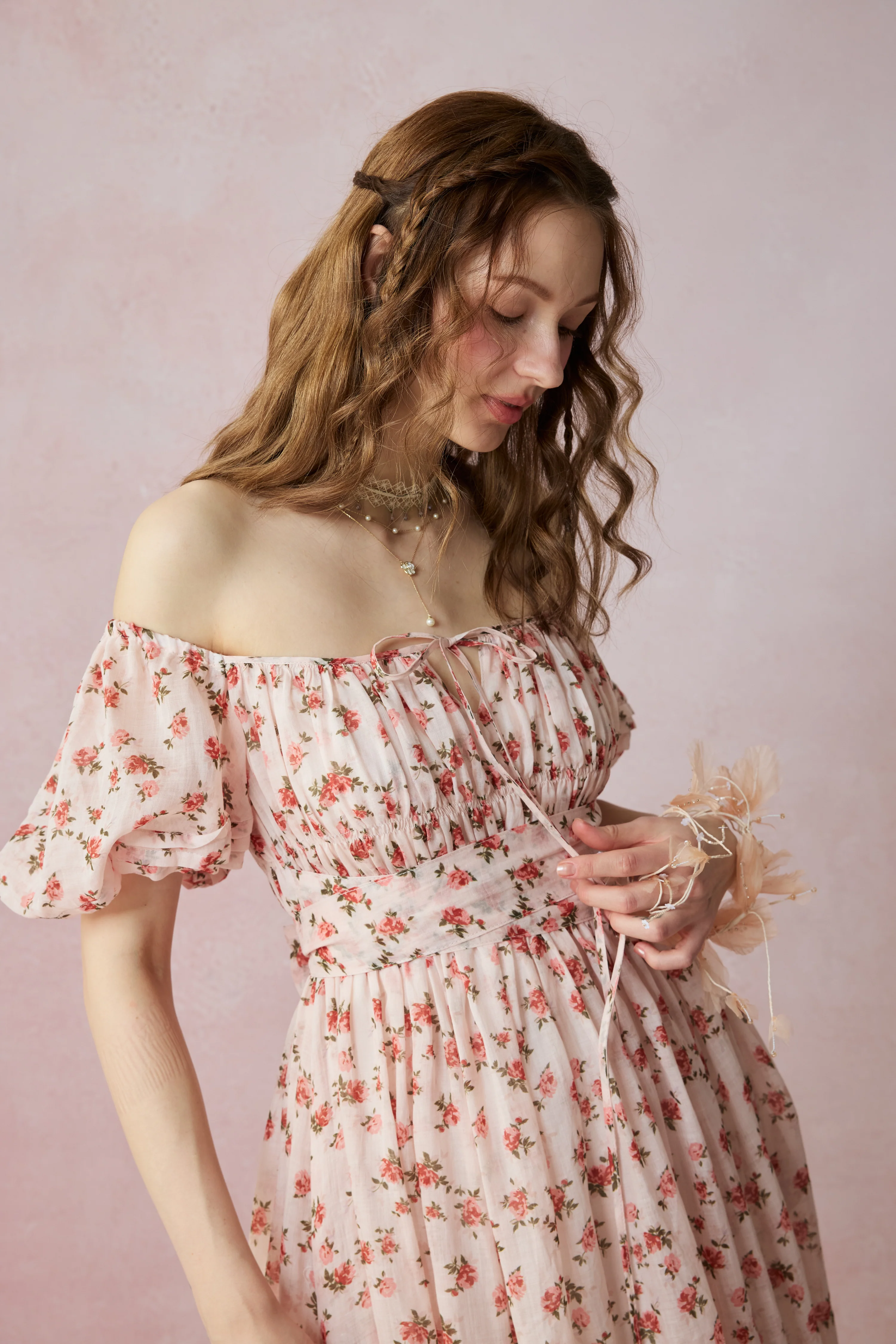BERGAMOTE 20 |Floral Linen Dress - Image 54