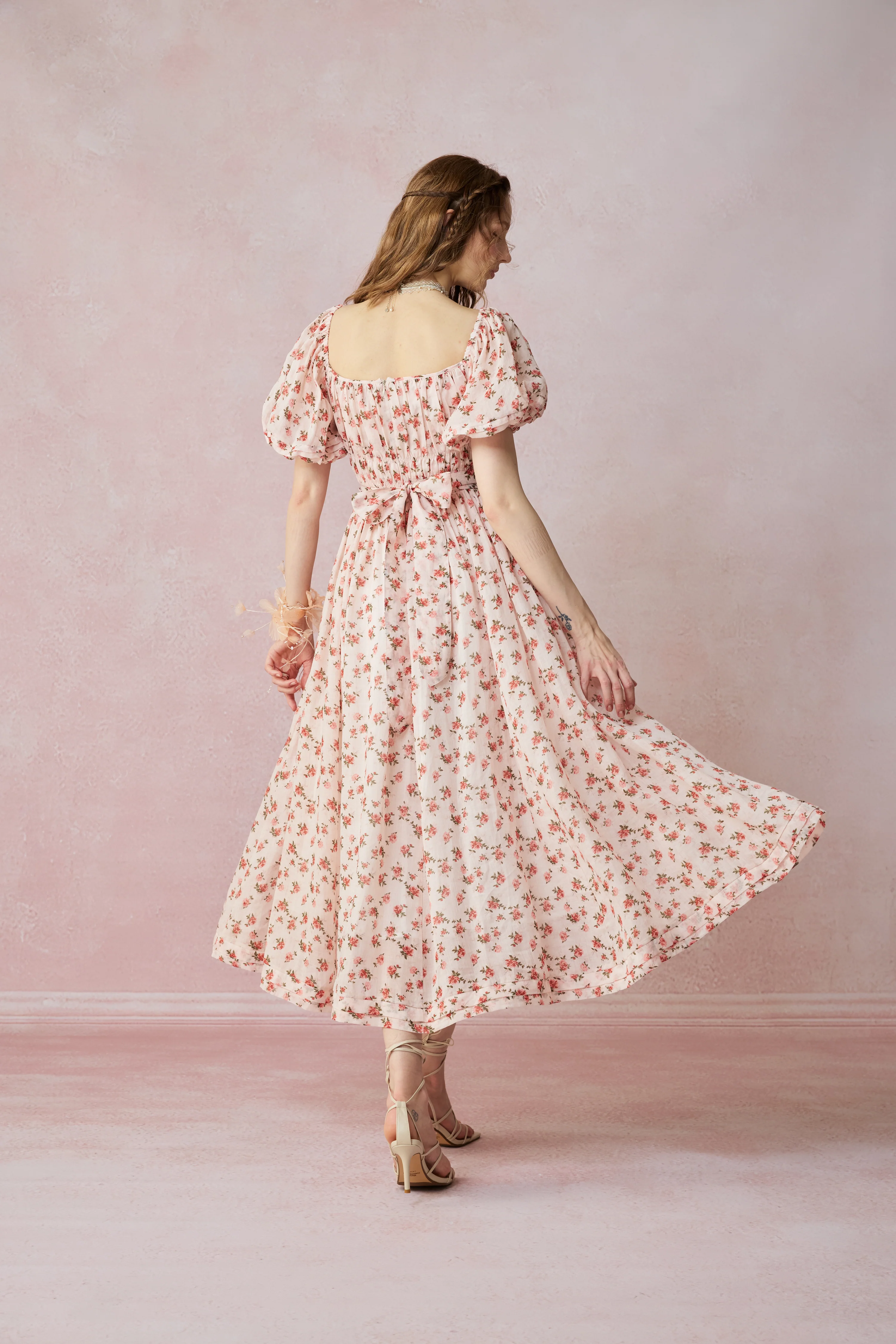 BERGAMOTE 20 |Floral Linen Dress - Image 57