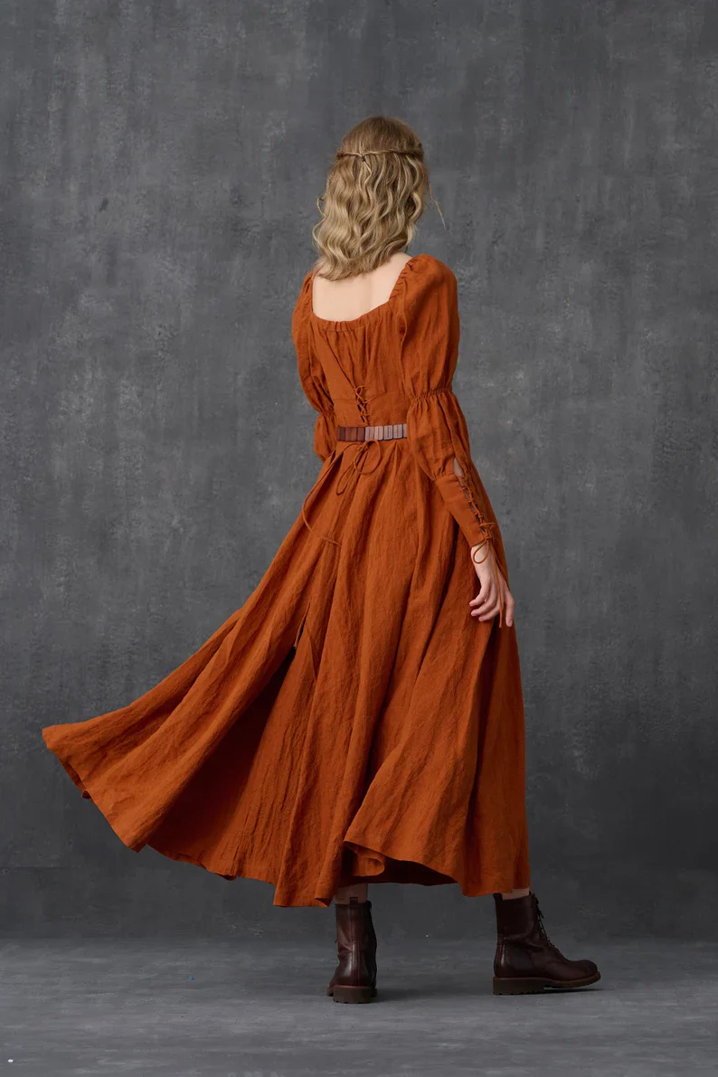 PHOENIX 24 | REGENCY LACE-UP LINEN DRESS - Image 18