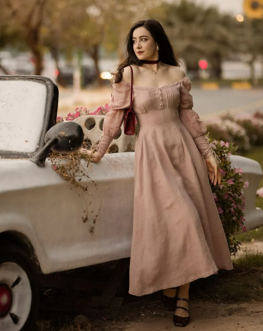 Sakura 21 | Lace-up maxi linen dress - Image 14