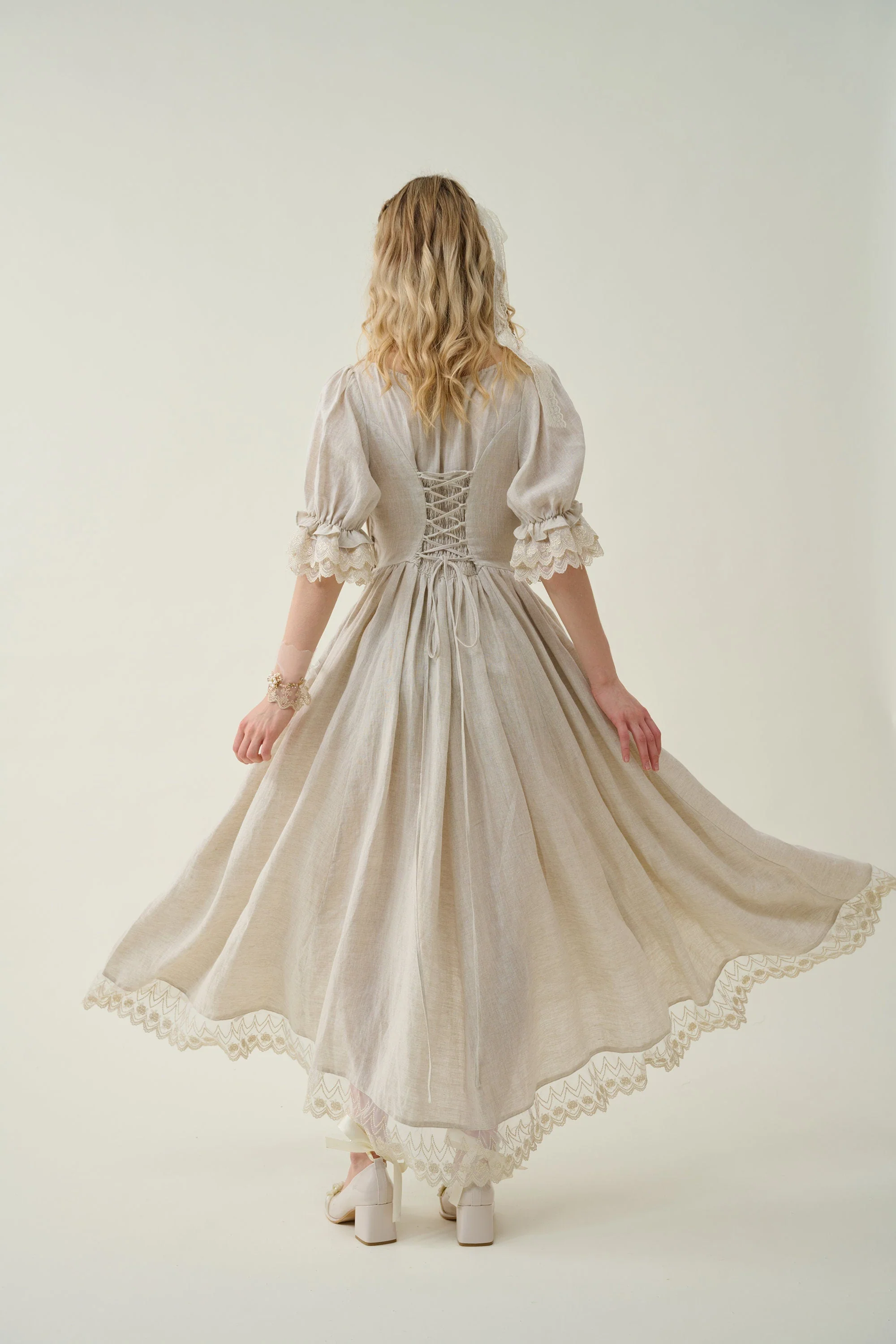 Elowen 27 | Lace velvet dress gown ( 2 way to wear ) - Image 22