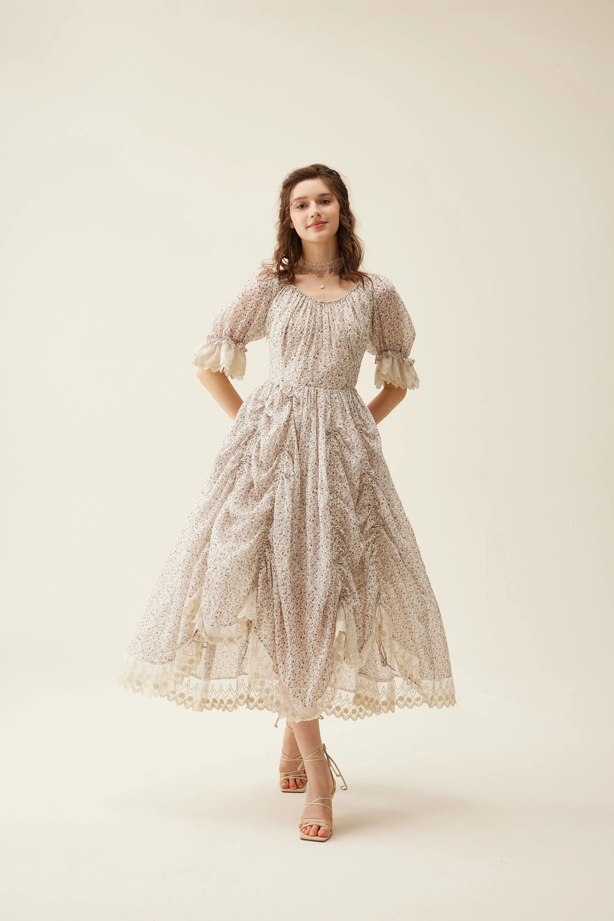 Elowen 27 | Lace Linen dress gown ( 2 way to wear ) - Image 51
