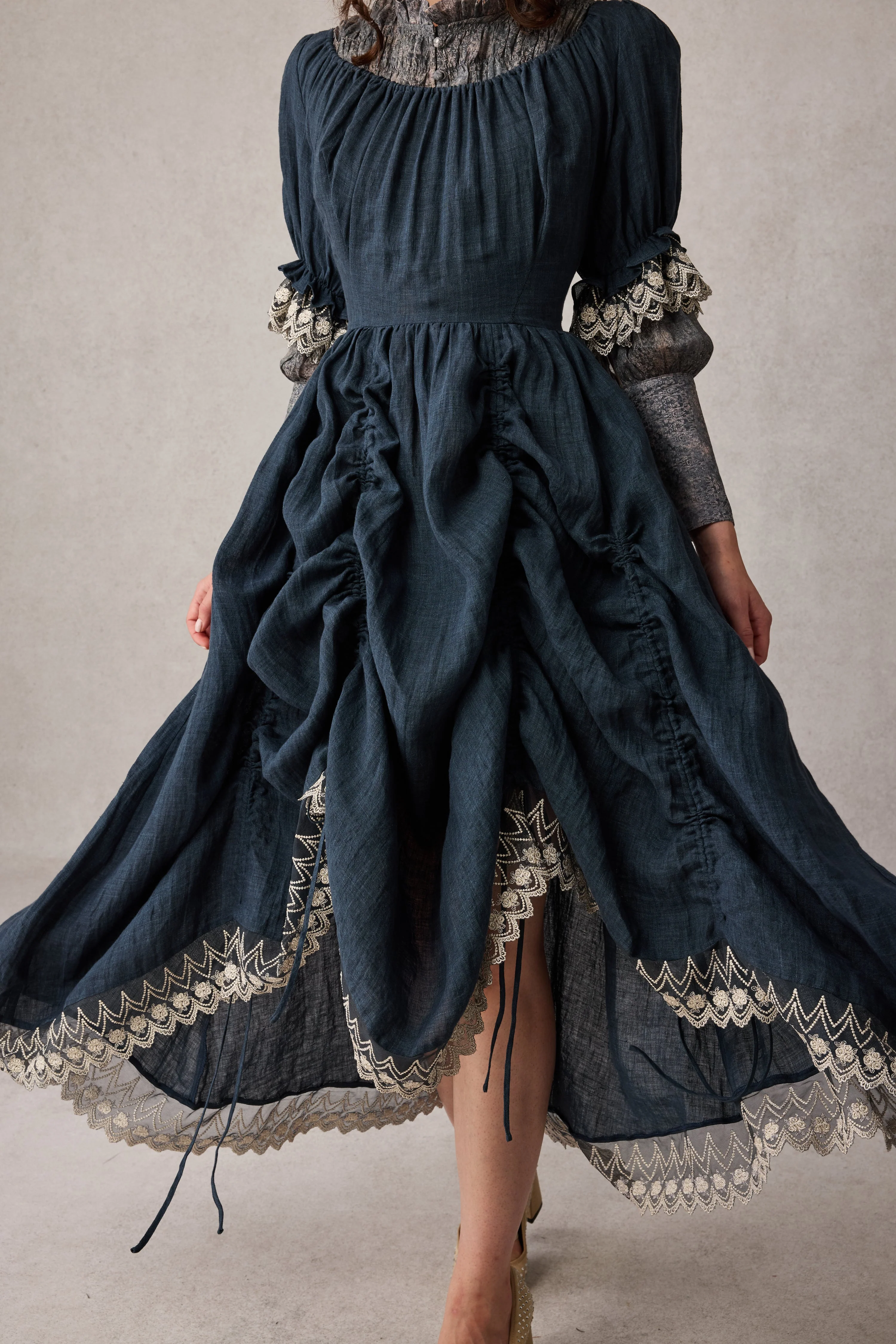Elowen 27 | Lace velvet dress gown ( 2 way to wear ) - Image 34