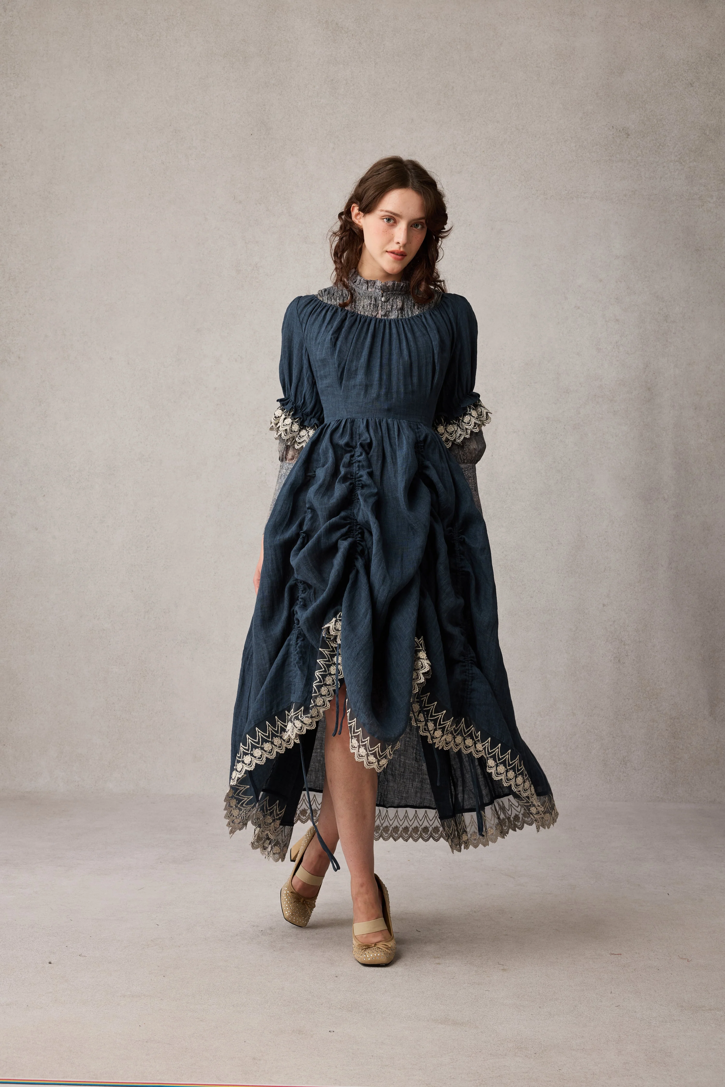Elowen 27 | Lace velvet dress gown ( 2 way to wear ) - Image 35