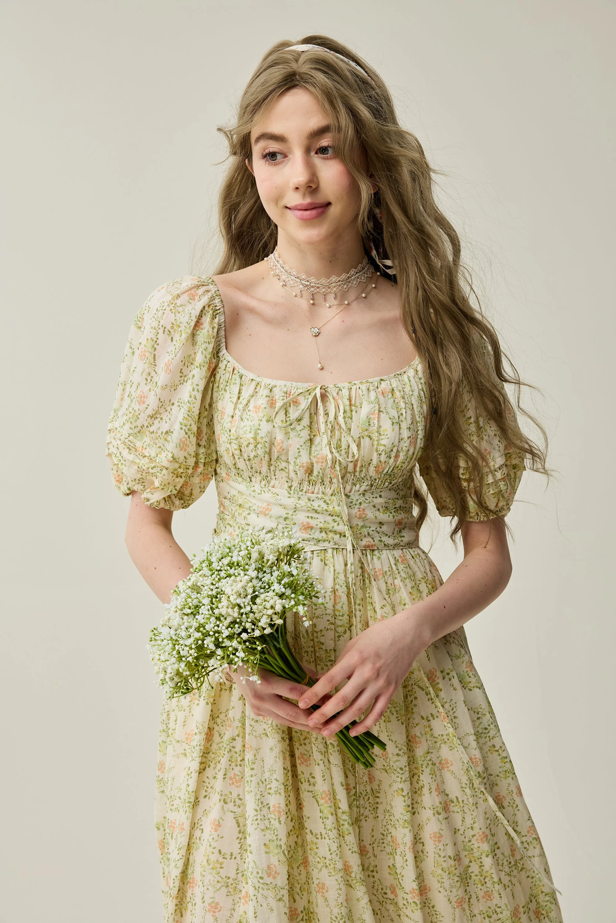 BERGAMOTE 20 |Floral Linen Dress - Image 25
