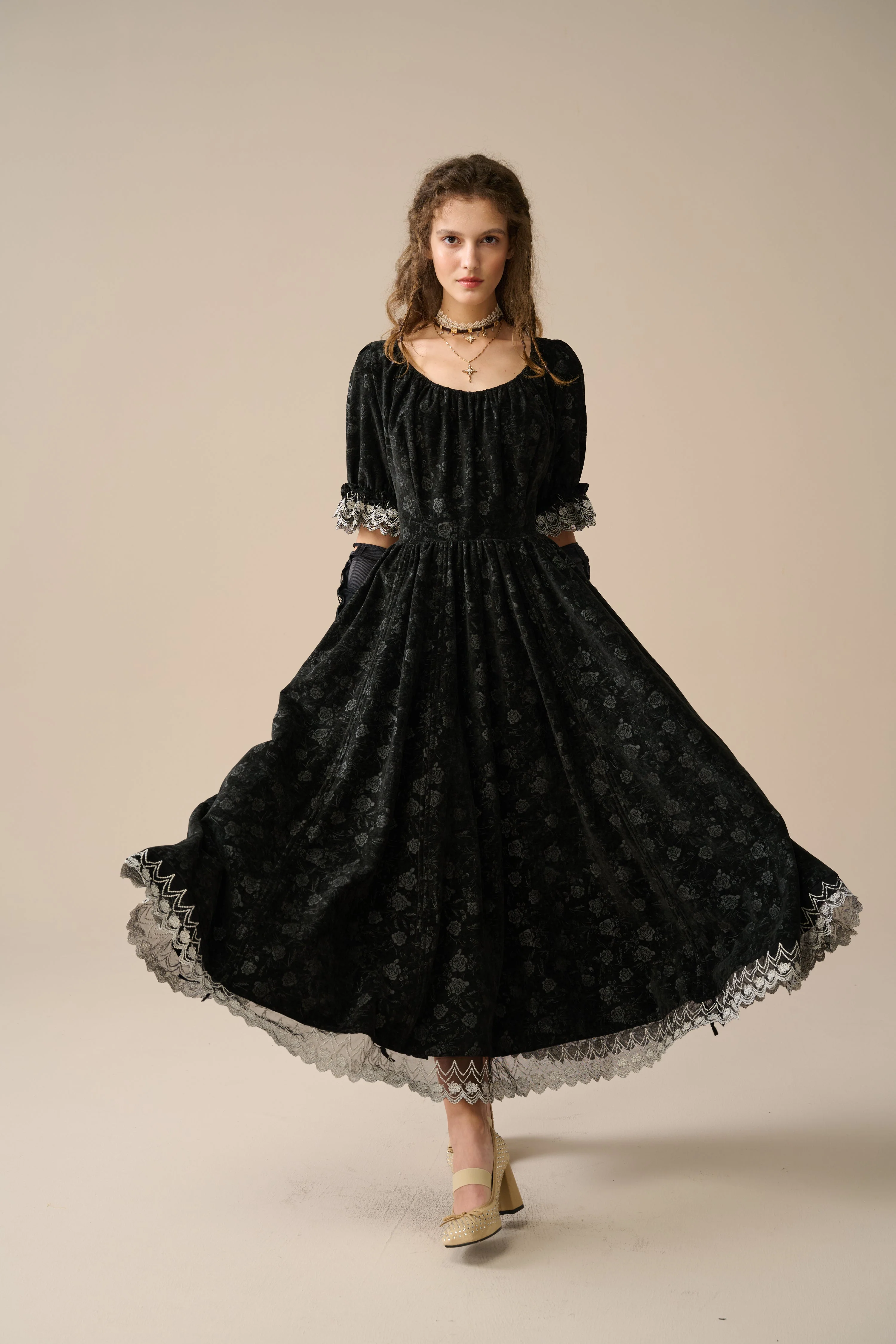 Elowen 27 | Lace Linen dress gown ( 2 way to wear ) - Image 25